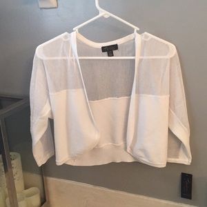 Thalia Sodi white shrug balero jacket